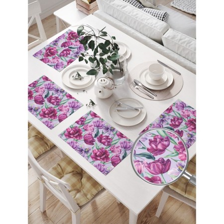 A set of napkins for setting the table "Life", rectangular, size 32x46 cm, 4 pcs-1