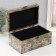 Casket wood to the leatherette "map" 24x14x12 cm
