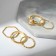 Ring set 5 pieces "perfect fingers" grace, white color in gold