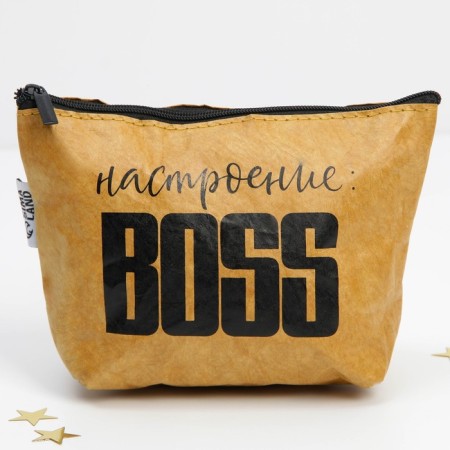 Craft cosmetic bag "mood: boss", size 11x17 cm-3