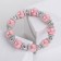 Bracelet Pearl "Bead" ball No. 12, pink color in silver, d = 6 cm