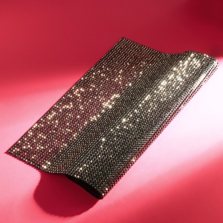 Thermocleic rhinestones on the sheet, d = 3 mm, 40 × 24 cm, graphite color-2