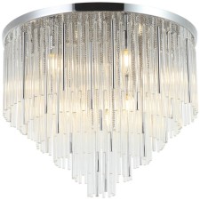 Люстра потолочная Style rain 9xE14 40Вт, размер 60x60x48 см, цвет хром