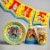 A set of paper utensils, on 6 people "Happy Birthday!", Puppy Patrol