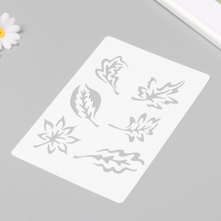 Plastic stencil "leaves" 16x24 cm-1