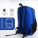 School backpack, 2 lightning departments, 3 pockets, black/blue color