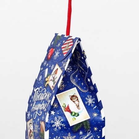 Gift Folding Box "New Toditsa Blue" 9.5 x 9.5 x 25 cm-4