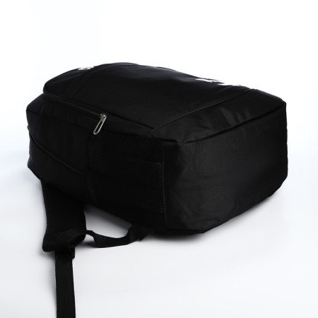 Youth backpack from textiles on lightning, 4 pockets, black/gray color-4