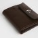 Male purse on a magnet, department for bills, for maps, for coins, brown color