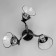 Ceiling chandelier "Arron" E27 3x40W Black 49x49x24cm