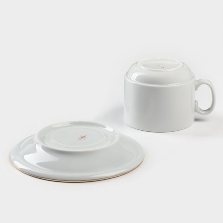 Tea pair of porcelain "Mokko", 220 ml, saucer d = 13.7 cm-3