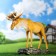 Garden figure "Elk on a stone" from the polystone good souvenirs, 52 cm, large, brown
