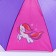 The umbrella children's semi -automatic "unicorn", d = 70cm