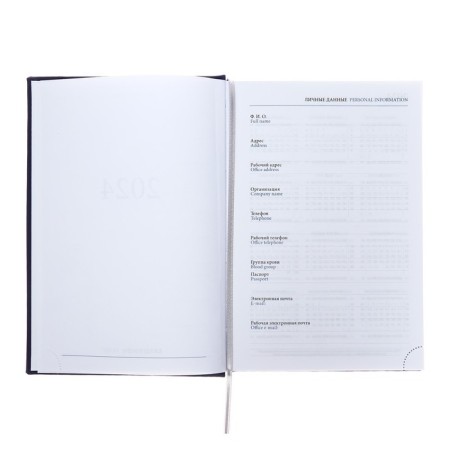 Dated 2024 diary A5 168 Vivevella sheets, purple dark-3