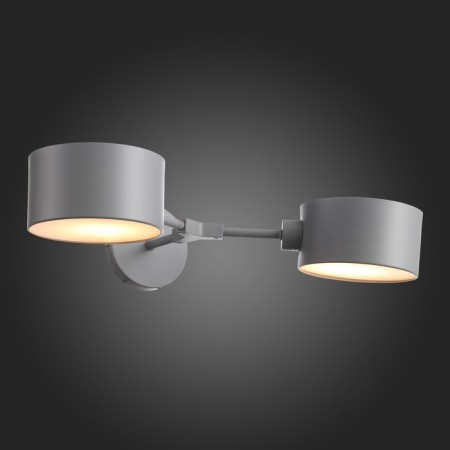 Wall lamp EVOLUCE. Sle183701-02. Gemento. 2x60 watts, E14, 51x12 cm, gray color-2