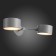 Wall lamp EVOLUCE. Sle183701-02. Gemento. 2x60 watts, E14, 51x12 cm, gray color