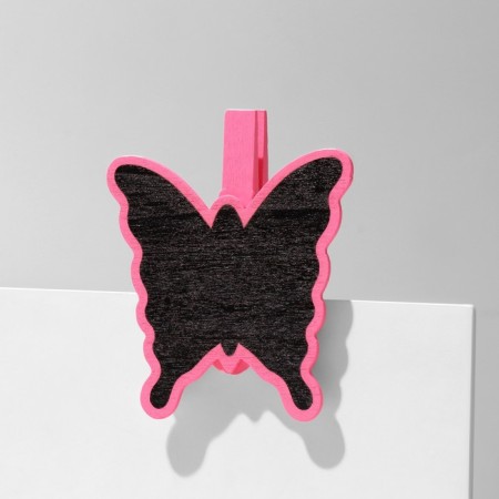 Cretaceous price tag on the leg "Butterfly, 2 pcs. in a set, 1.5 × 10 × 8 cm, pink color-1