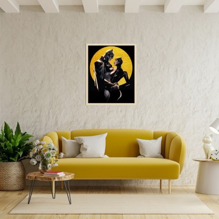 Picture on numbers with a whip 40 × 50 cm "Batman and a woman cat" 13 colors-3