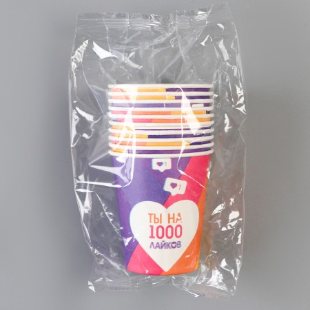 A single -single -paper cup "like", 250 ml, single -layer-3