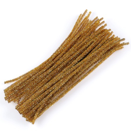 Wire with pile for crafts "Shine", set 50 pcs, size 1 pc: 30 × 0.6 cm, yellow color-2
