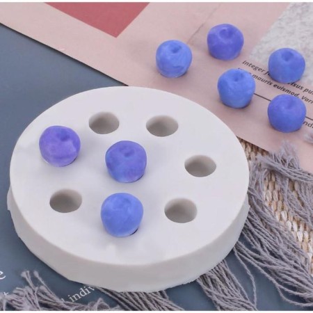 Mold Silicon "Blueberries" of 8 items 1.4x7.4x7.4 cm