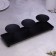 Triple candlestick 40x12x10cm, black