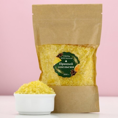Bath salt, 300 g, spicy orange aroma, pure happiness-1