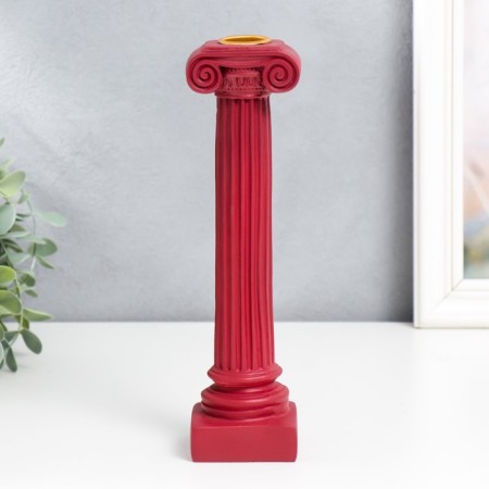 Summary Polystone "Greek Column" Dark Red 23x6x6 cm