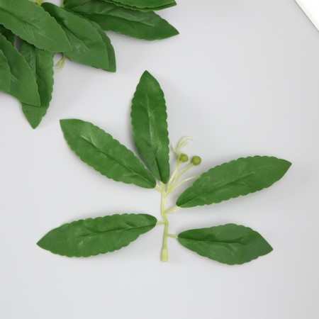 Artificial plant for creativity "Hebelly leaves" set of 6 pcs 13.5x16 cm