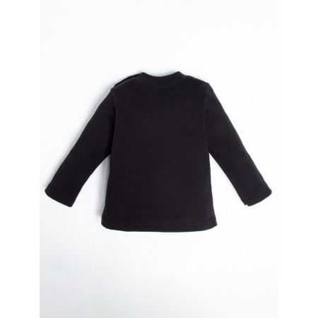 Long sleeve T-shirt Troshka I am "Little Boss", height 80-86 cm, black color-6