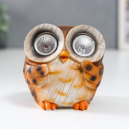 Souvenir Polystone Light "Filin -Malysh - applause" from the solar battery 7.5x7x7.5 cm