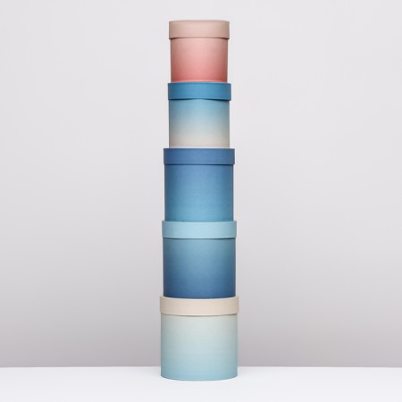 A set of round gift boxes 5 in 1 “gradient 3”, 20 × 20 × 20–13.5 × 13.5 × 13.5 cm-2