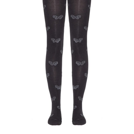 Pantyhose children's cotton Conte kids tip-top, height 140-146 cm, black color