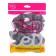 Latex ball 12 ", metal, set 12 pcs., Silver color