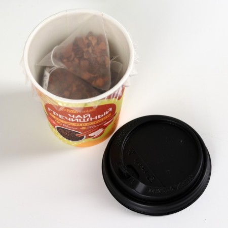 Buckwheat tea in a glass, taste: apple and cinnamon, 50 g (5 pcs. X 10 g).-3