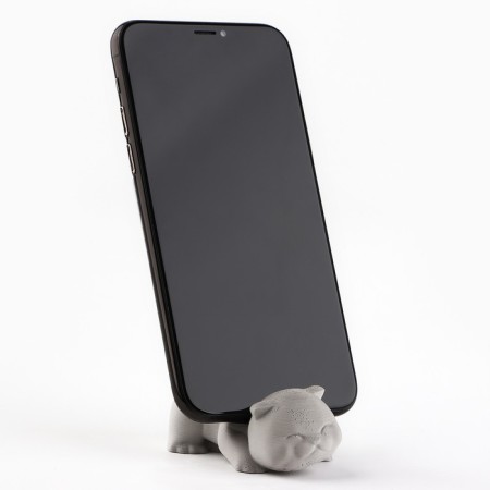 The stand for the phone "Corgi", white, 6.5 x 5 cm.-2