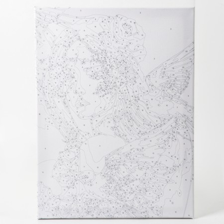 Picture on numbers with a subframe and rubbing "View", 30 x 40 cm-8