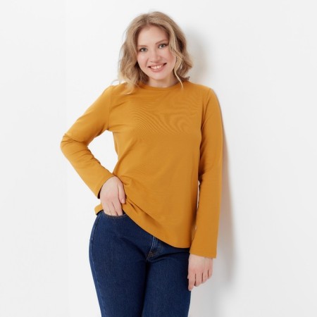Longsliv Women's Minaku: Basic Line Mustard Color, size 50-3