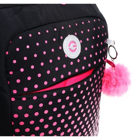 Youth backpack 40 x 28 x 16 cm, Grizzly, ergonomic back, laptop compartment, black/pink-9