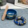 Singing Chalice Metal "Meditation" Blue with a resonator and pillow 4.2x9.5x9.5 cm