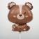 Foil ball 13 "Mini-Figure" Bear. Magic Forest "