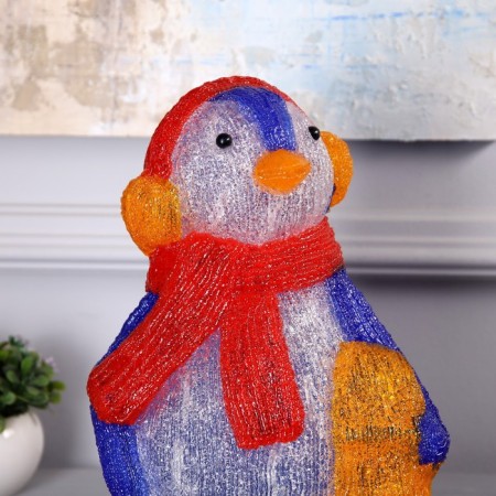 LED figure "Penguin" 23 × 31 × 16 cm, acrylic, 50 LED, 220 V, glow of white-2