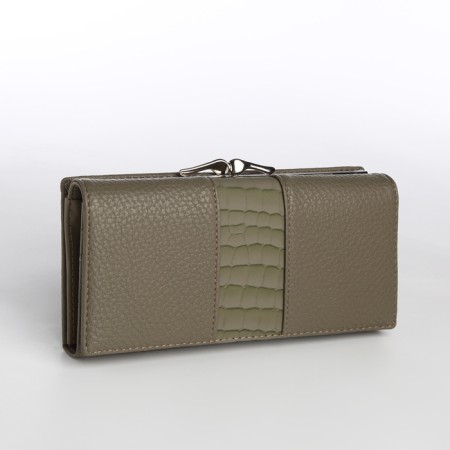 Women's wallet on a magnet, khaki color