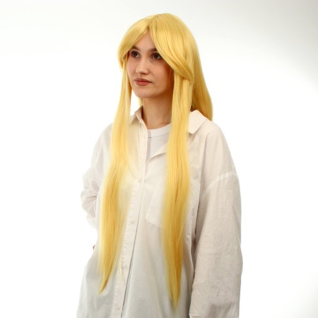 Carnival wig "anime" color blond, long-1