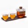 A set for the tea ceremony 4 items, for 2 persons, a cup, a kettle