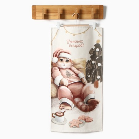 New Year. Ethel "Cozy Evenings" towel 40x73 cm, 100% cotton, sarzha 190 g/m2-2
