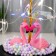 Network Sales "Flower and Flamingo" LED from batteries 3haaa 11x11x21.5 cm Risalux