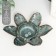 Ceramics candlestick per 1 candle "Lily" D-4.2 cm blue 13.5x13.5x2.5 cm