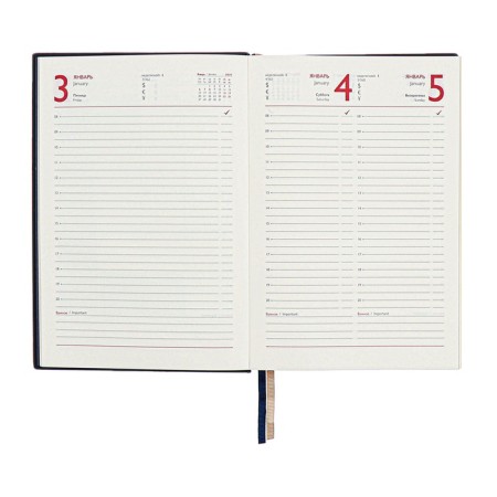 Dated 2025 diary, A5, 176 sheets of Escalada, solid cover of artificial leather, 3D design, foil, liesse embossing, cream block 70 g/m2, black-11