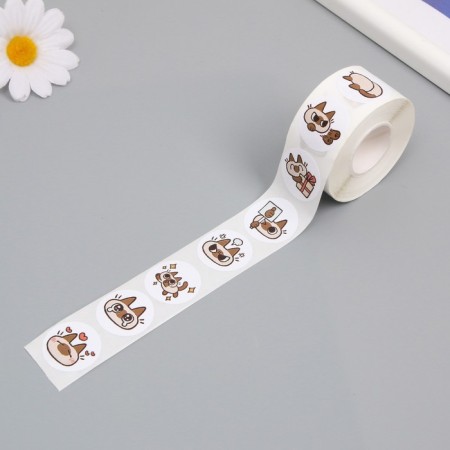 Stick Paper "Siamese cats" d = 2.5 cm 500 pcs in a roll 3x5x5.5 cm-3